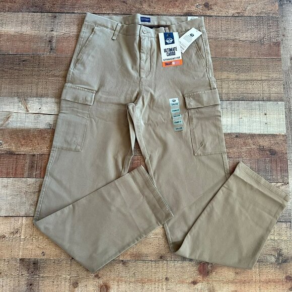 Dockers Other - Dockers Men's Straight Fit Tan Cargo Khaki Pants -34x36"